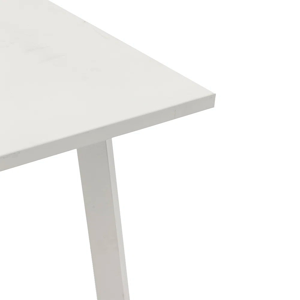 White Pearl Aluminum Outdoor Dining Table