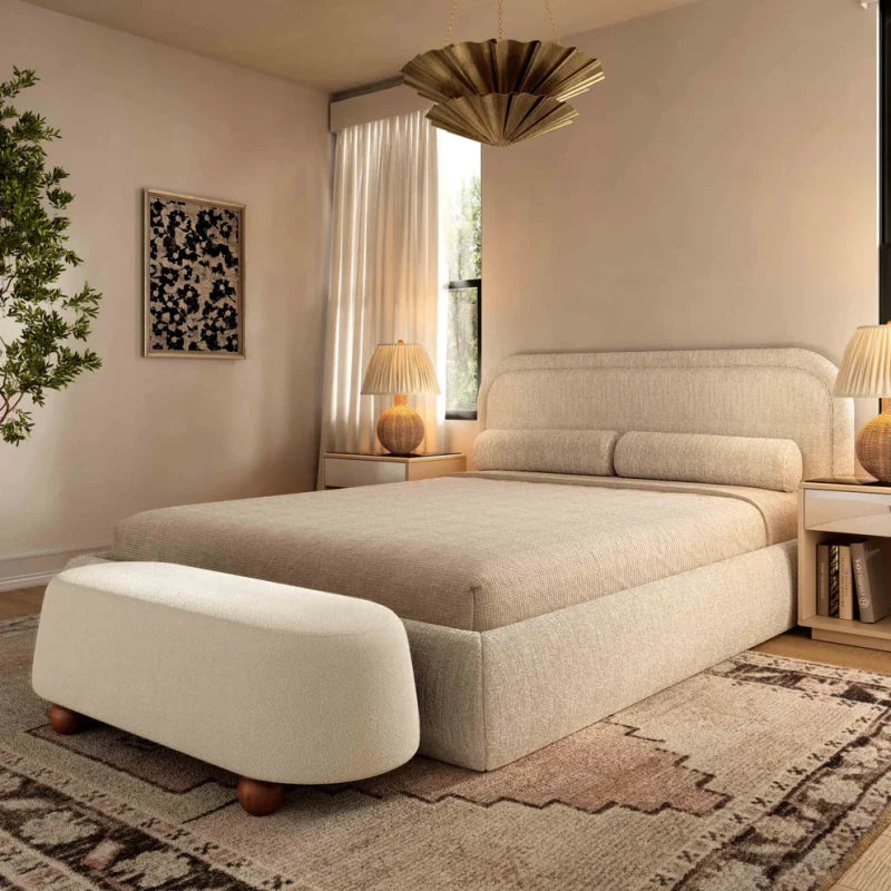 Jasper Bouclé Large Ottoman