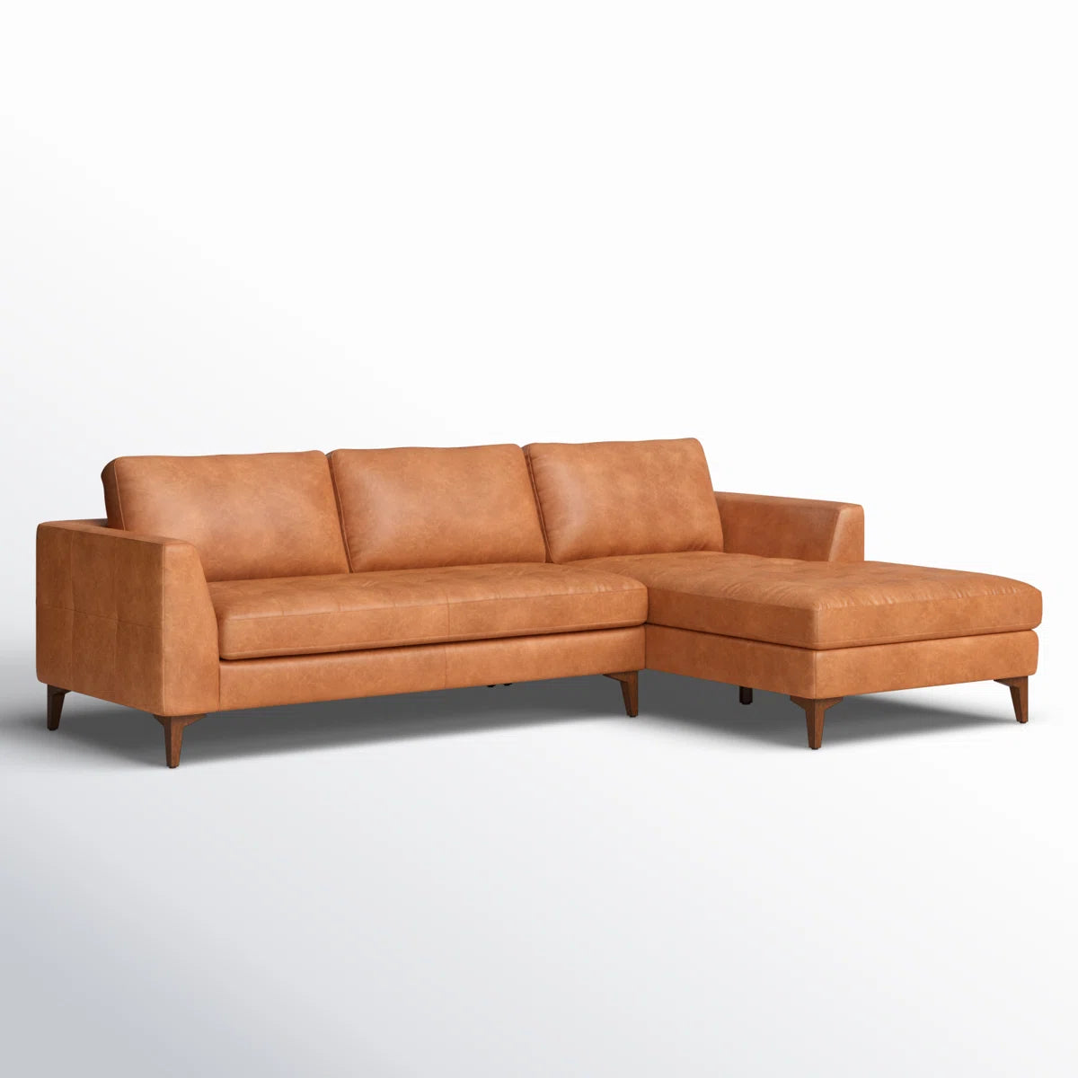 Kerlain Full-Grain Artificial Leather Sectional Sofa