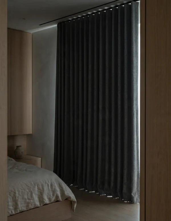 Anthracite Single Layer Grey Blackout Curtain