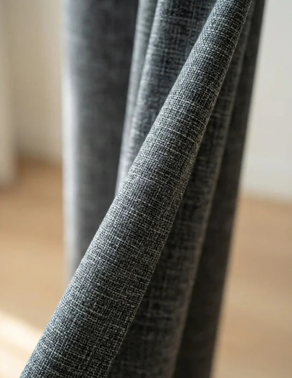 Anthracite Single Layer Grey Blackout Curtain