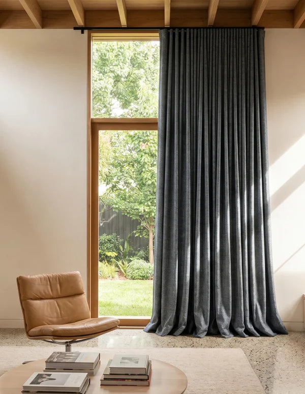 Anthracite Single Layer Grey Blackout Curtain