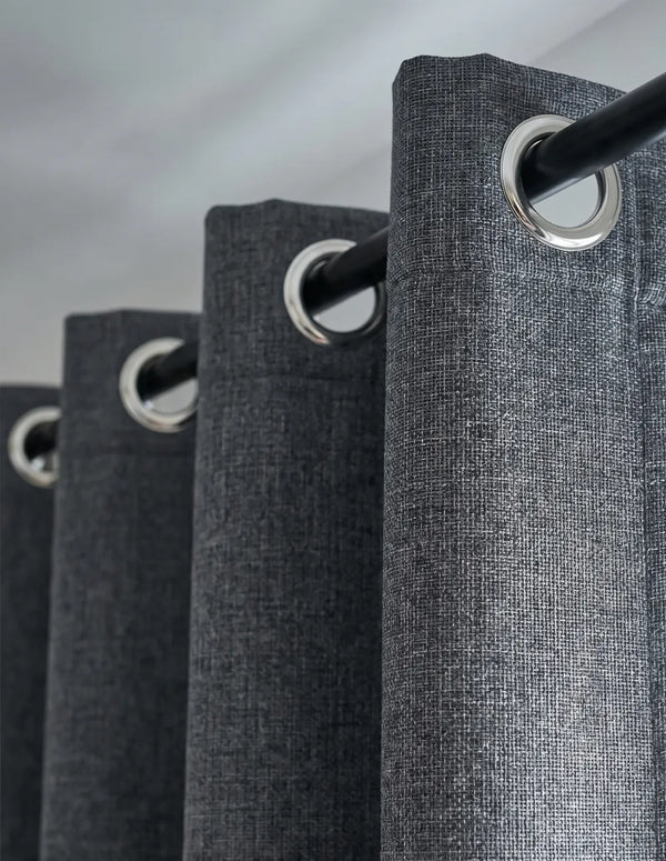 Anthracite Single Layer Grey Blackout Curtain
