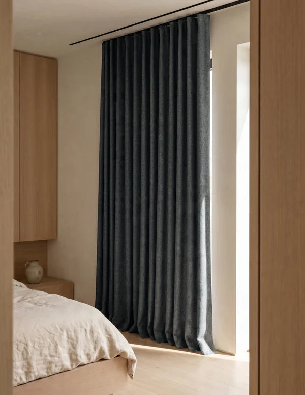 Anthracite Single Layer Grey Blackout Curtain