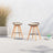 High-Density Polyethylene (HDPE) Wicker Outdoor Bar Stool with Cushion (Set of 2)