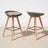 High-Density Polyethylene (HDPE) Wicker Outdoor Bar Stool with Cushion (Set of 2)