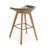 High-Density Polyethylene (HDPE) Wicker Outdoor Bar Stool with Cushion (Set of 2)