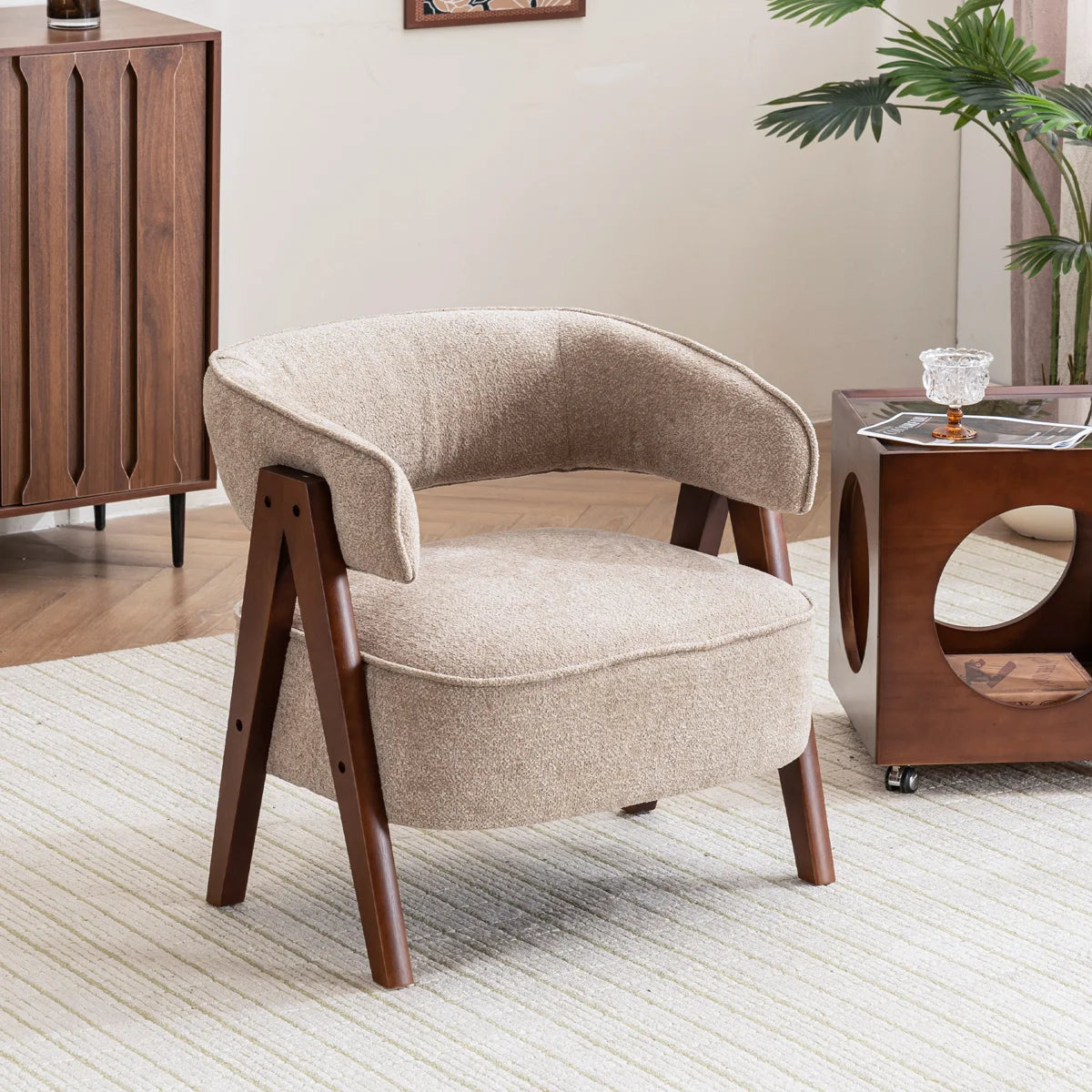 Lennox Bouclé Barrel Chair