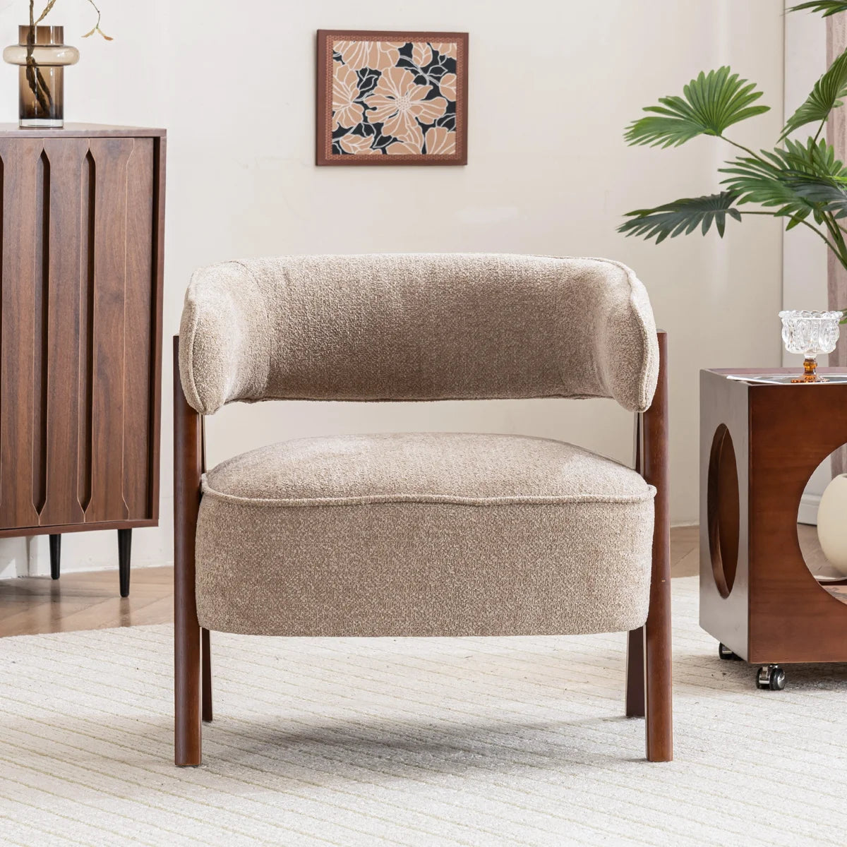 Lennox Bouclé Barrel Chair