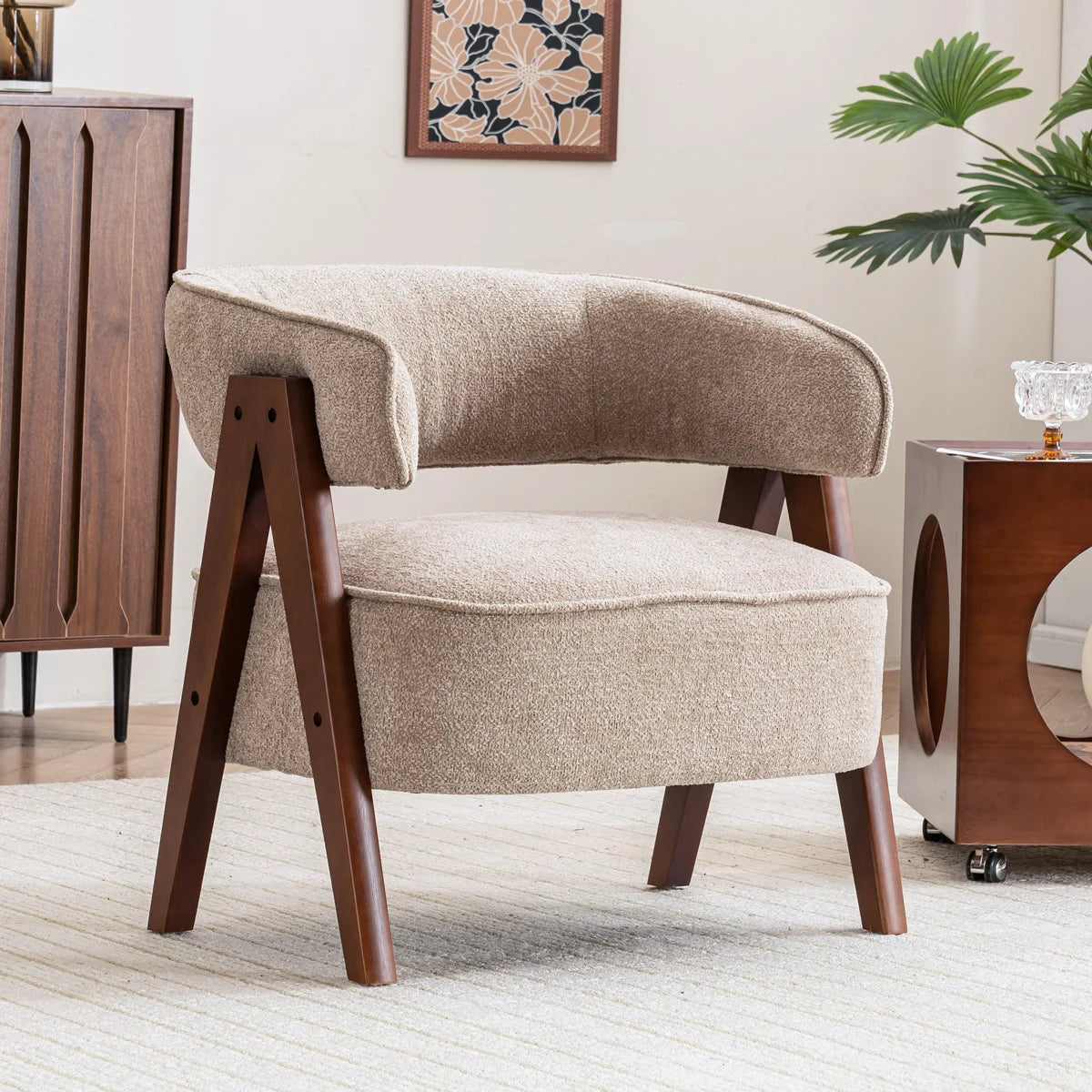 Lennox Bouclé Barrel Chair