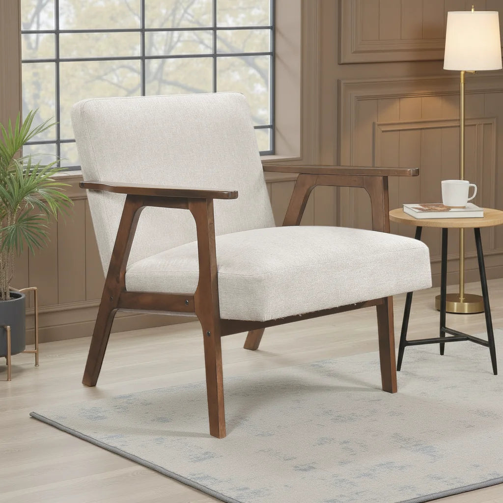 Lennox Textured Fabric Accent Chair