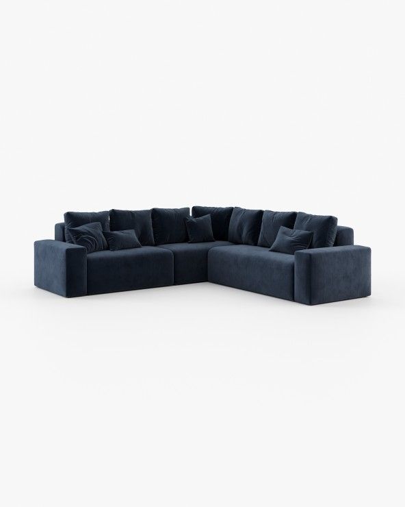 Lexi Blue Corner Sofa