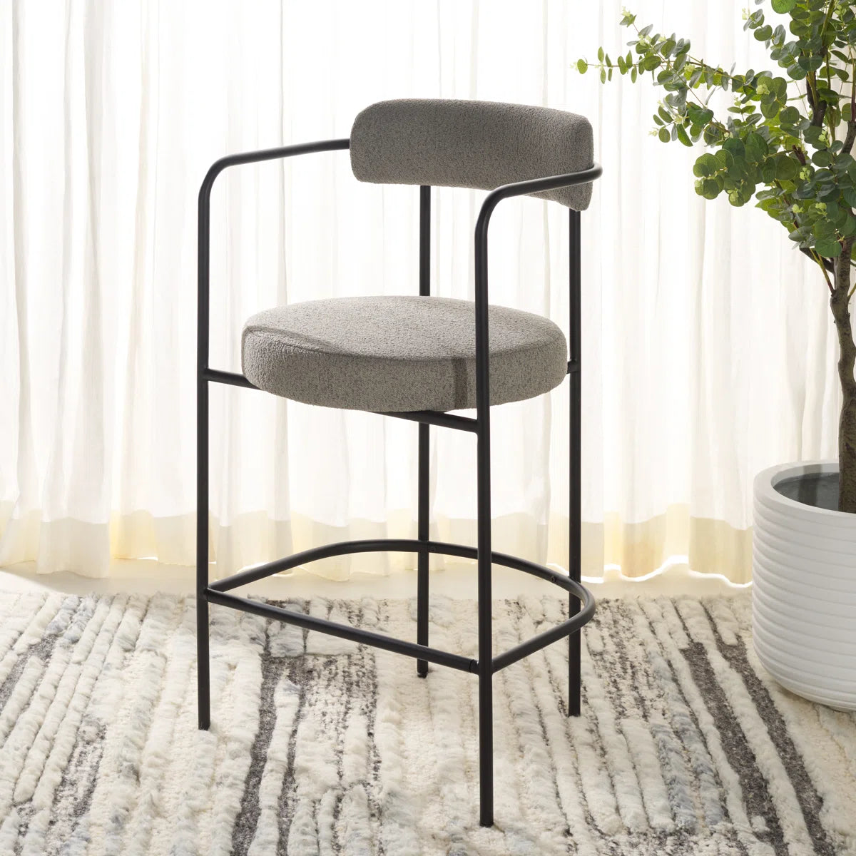 Lina Upholstered Counter Stool
