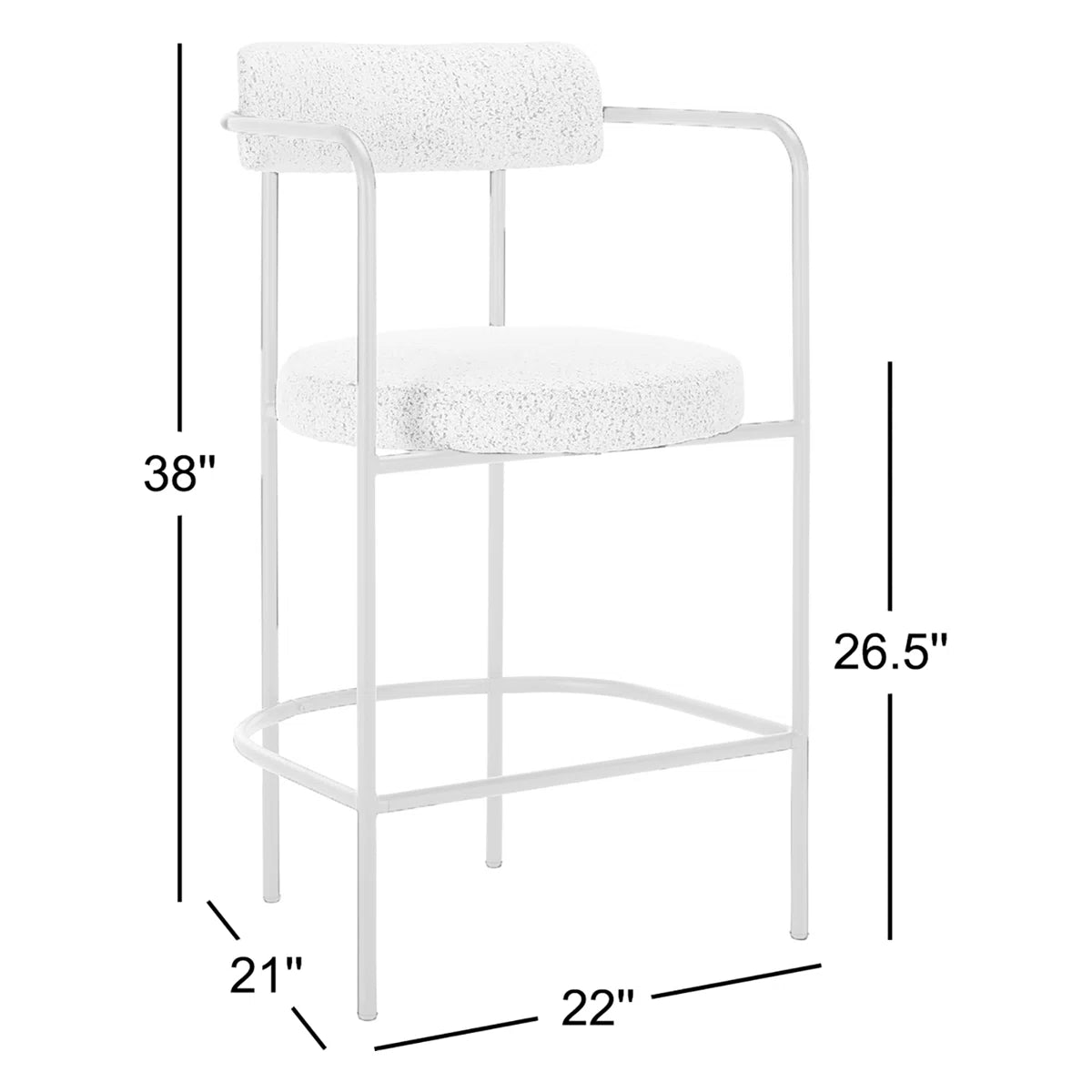 Lina Upholstered Counter Stool