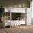 Liora White Ribbed Bunk Bed