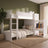 Liora White Ribbed Bunk Bed
