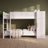 Liora White Ribbed Bunk Bed