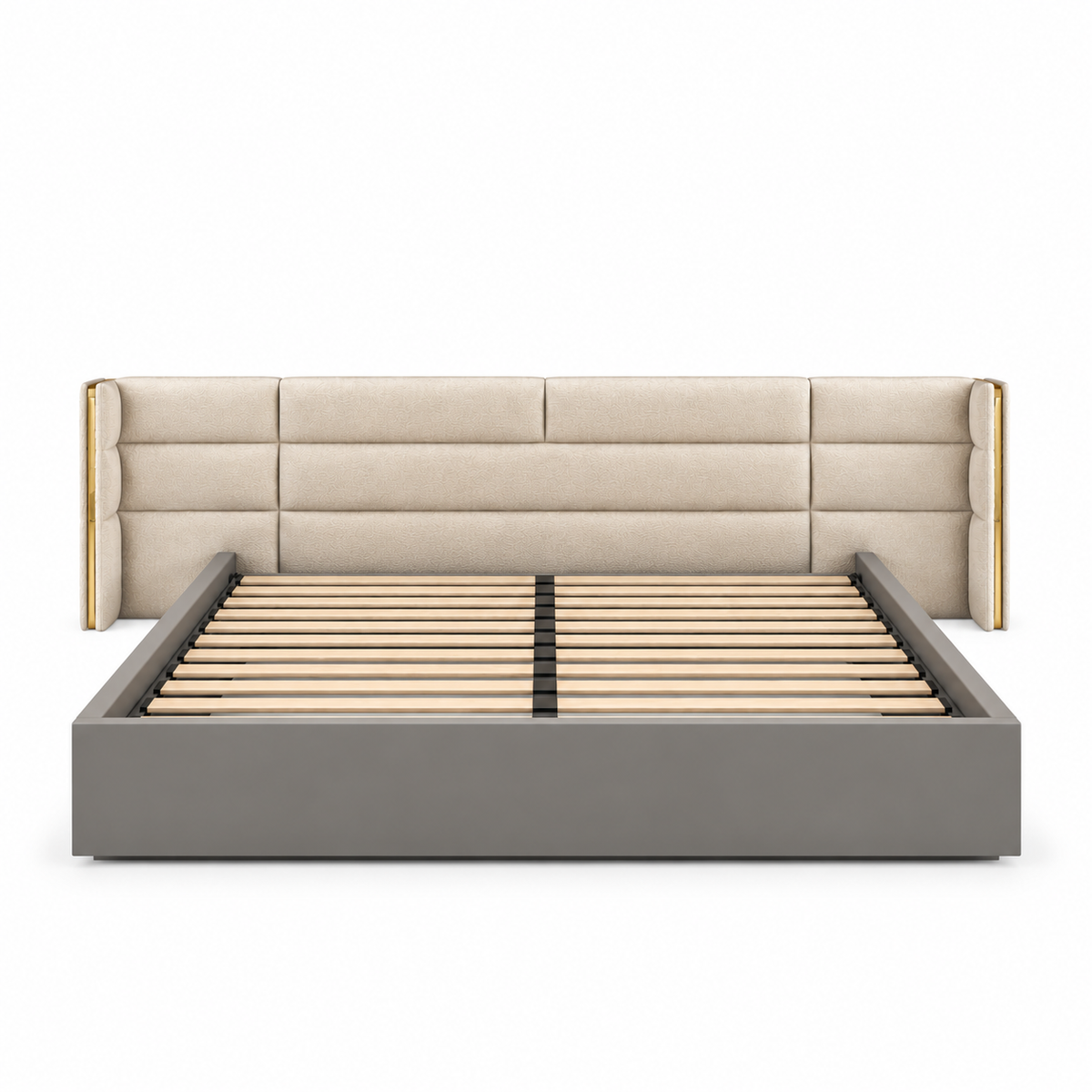 Modern Luxury 5-Piece Bedroom Set with LED Glass Wardrobe & Shoe Rack