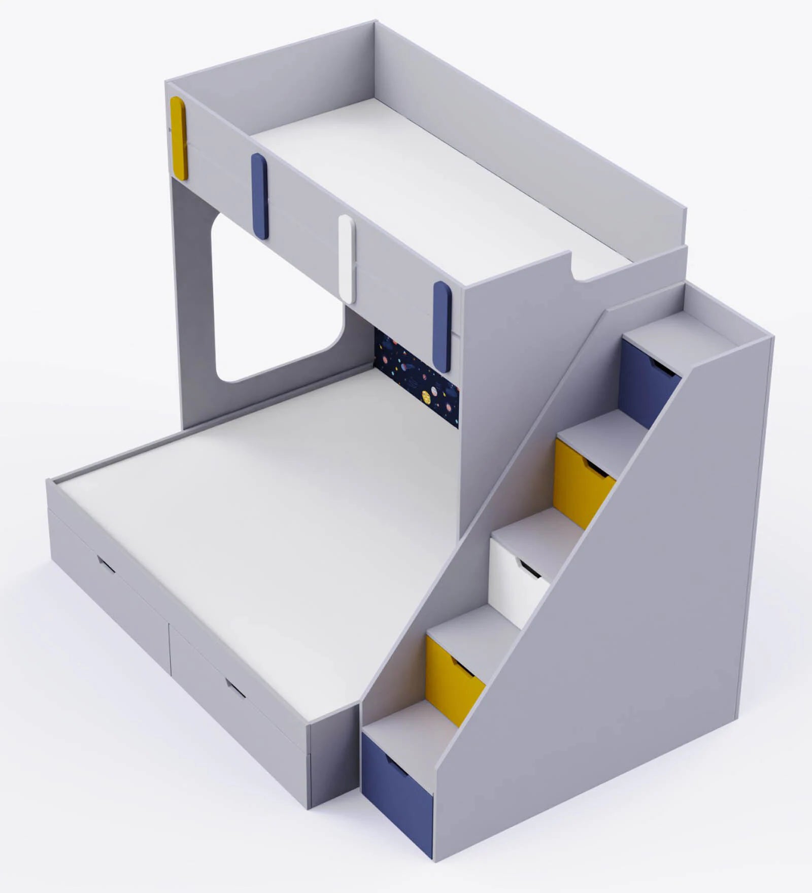 Lunara Kids Bunk Bed with Trundle