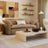 Lunara Whitewash Raffia Coffee Table