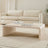 Lunara Whitewash Raffia Coffee Table