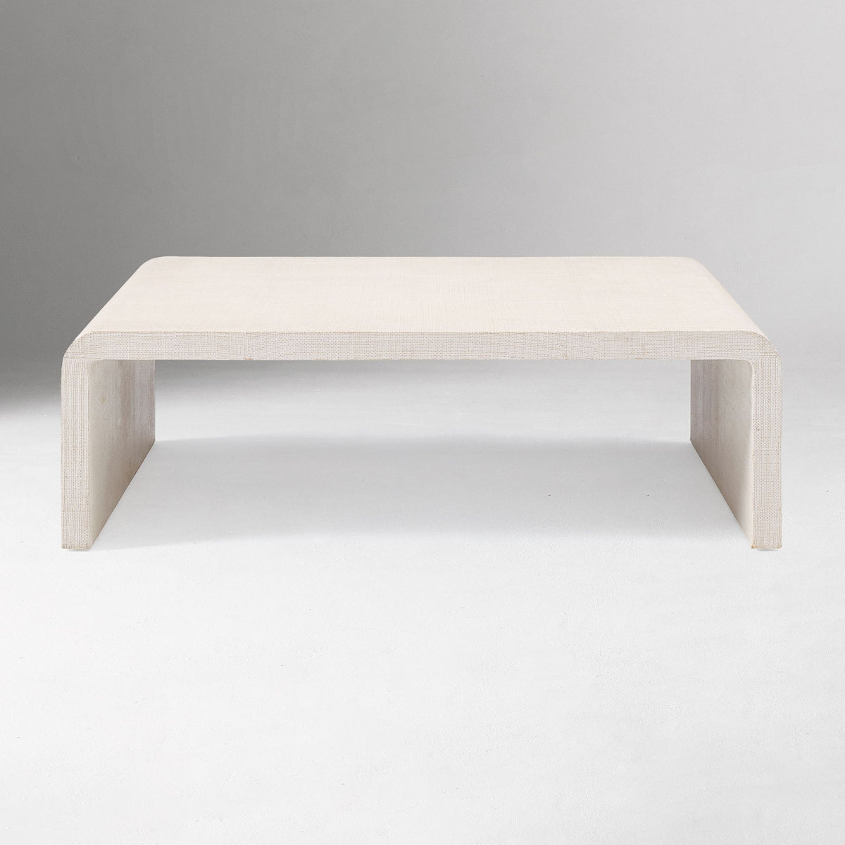 Lunara Whitewash Raffia Coffee Table