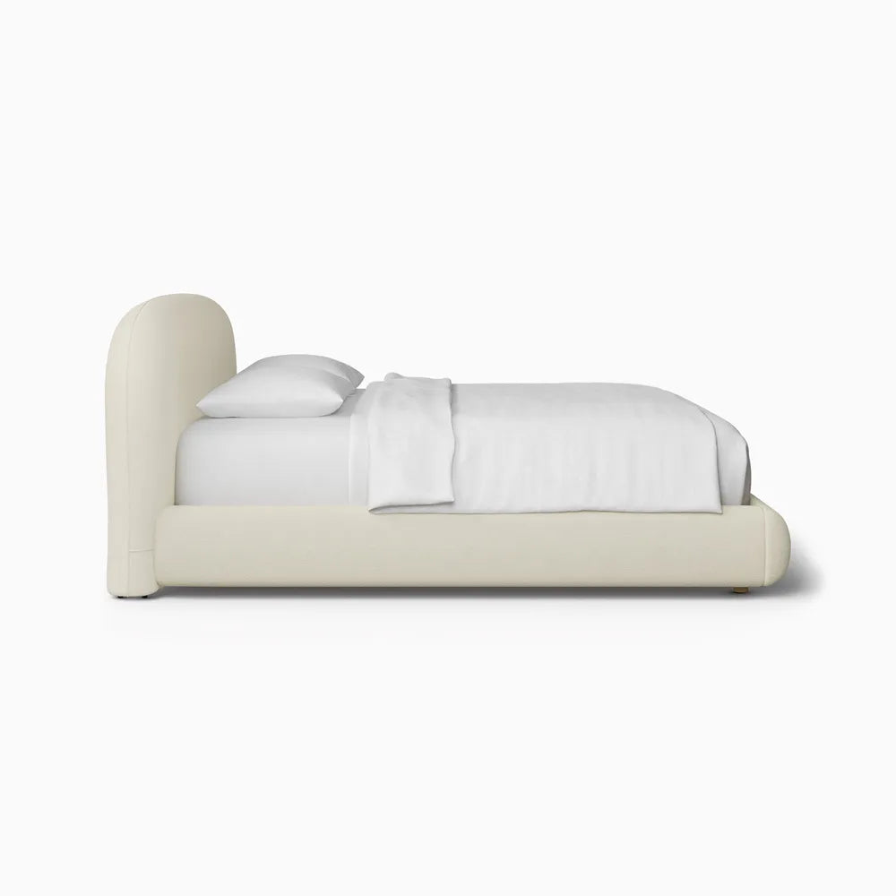 Lovely Upholstered Curve Bed