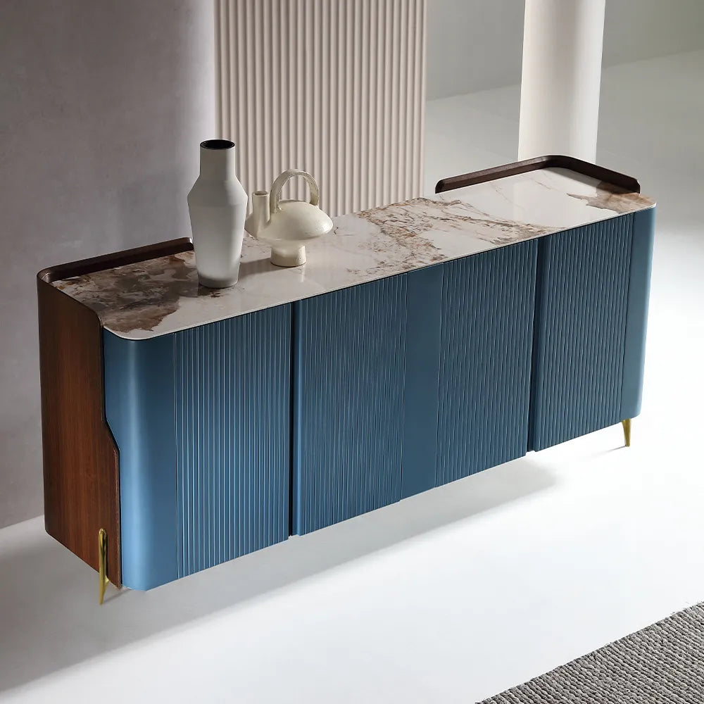 Navy Blue Sideboard Buffet Cabinet