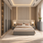 Modern Luxury 5-Piece Bedroom Set with LED Glass Wardrobe & Shoe Rack