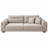 Modern Beige 5-Seater Sofa Set (3+1+1) with Adjustable Backrest Mechanism