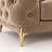 Classic Chesterfield-Style 6-Seater Sofa Set (3+2+1) with Gold Accent Legs | Customizable Size & Color