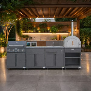 Thor Kitchen 4-Piece Modular Outdoor Kitchen Island - Grey