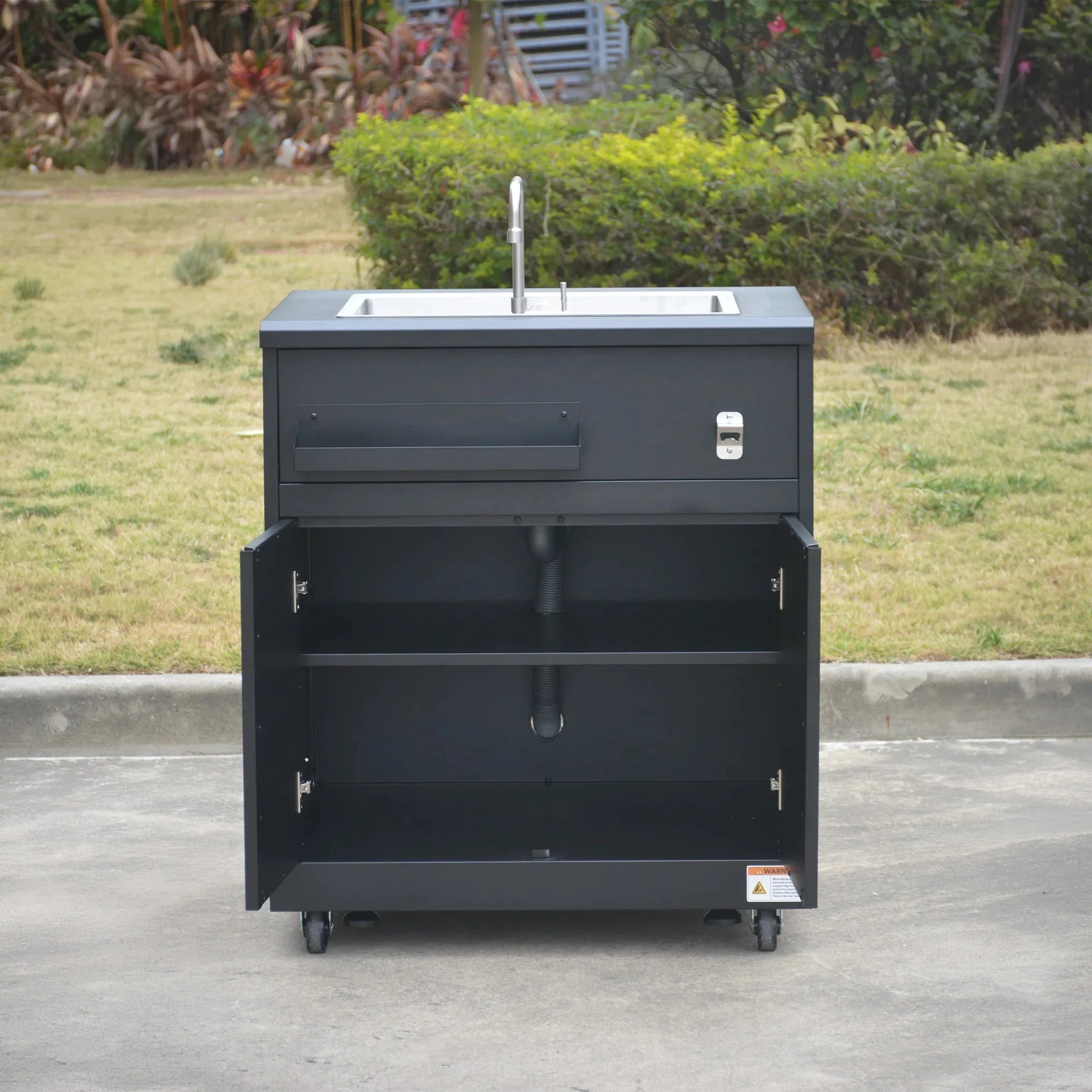Thor Kitchen 4-Piece Modular Outdoor Kitchen Island with Grill, Sink, and Storage
