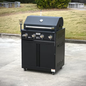 Thor Kitchen 4-Piece Modular Outdoor Kitchen Island - Black