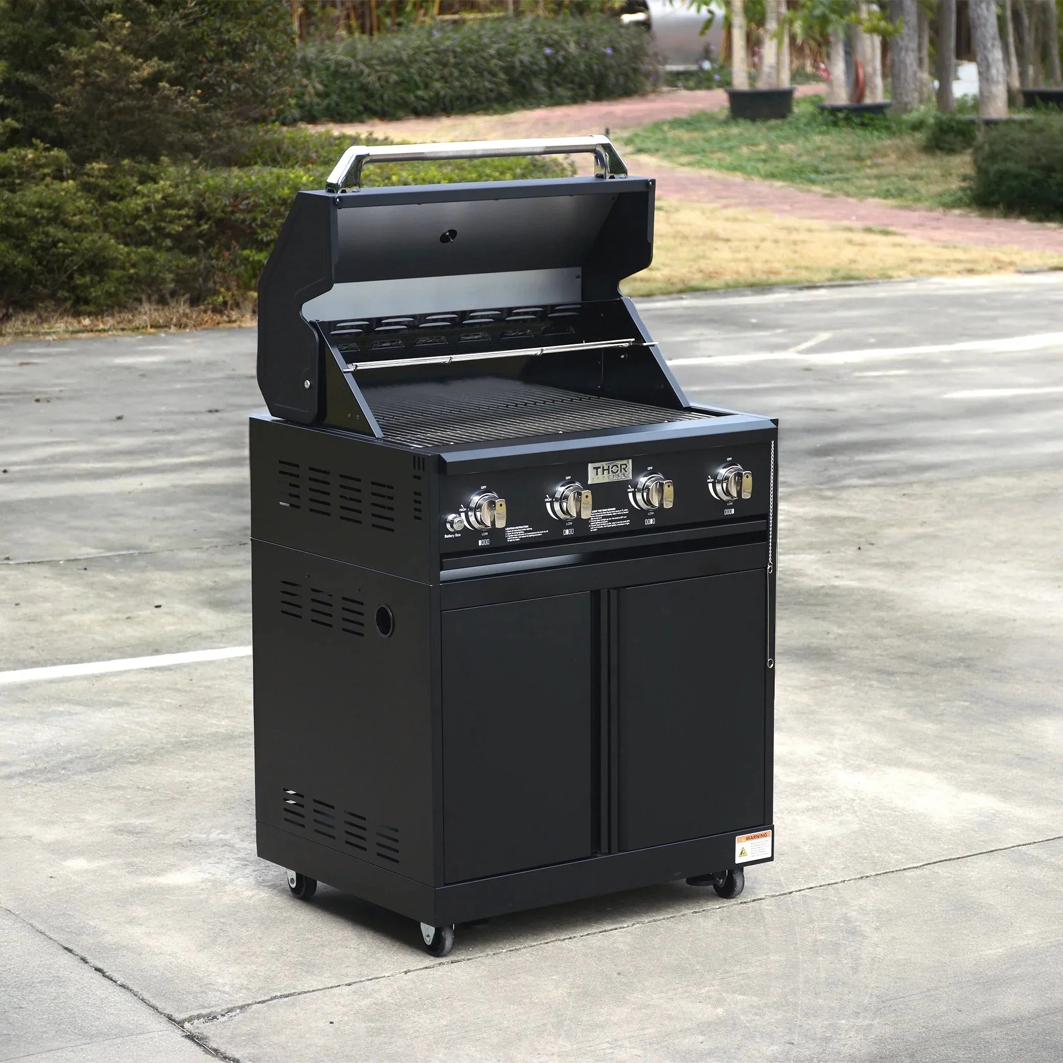 Thor Kitchen 4-Piece Modular Outdoor Kitchen Island with Grill, Sink, and Storage