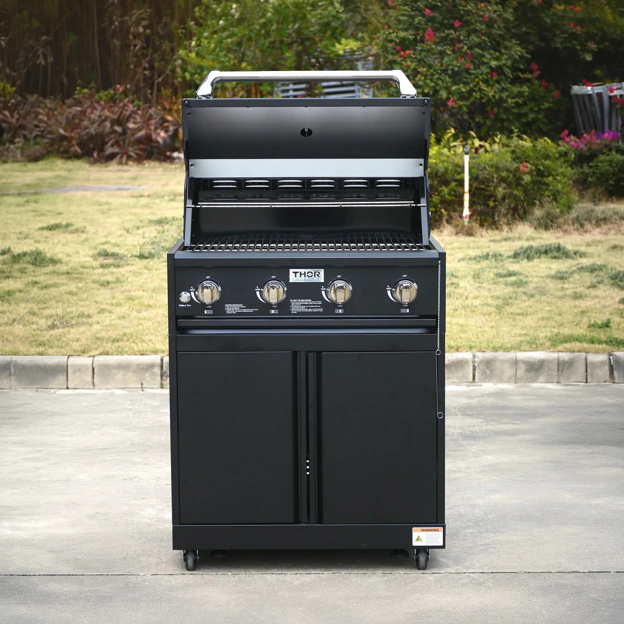 Thor Kitchen 4-Piece Modular Outdoor Kitchen Island with Grill, Sink, and Storage