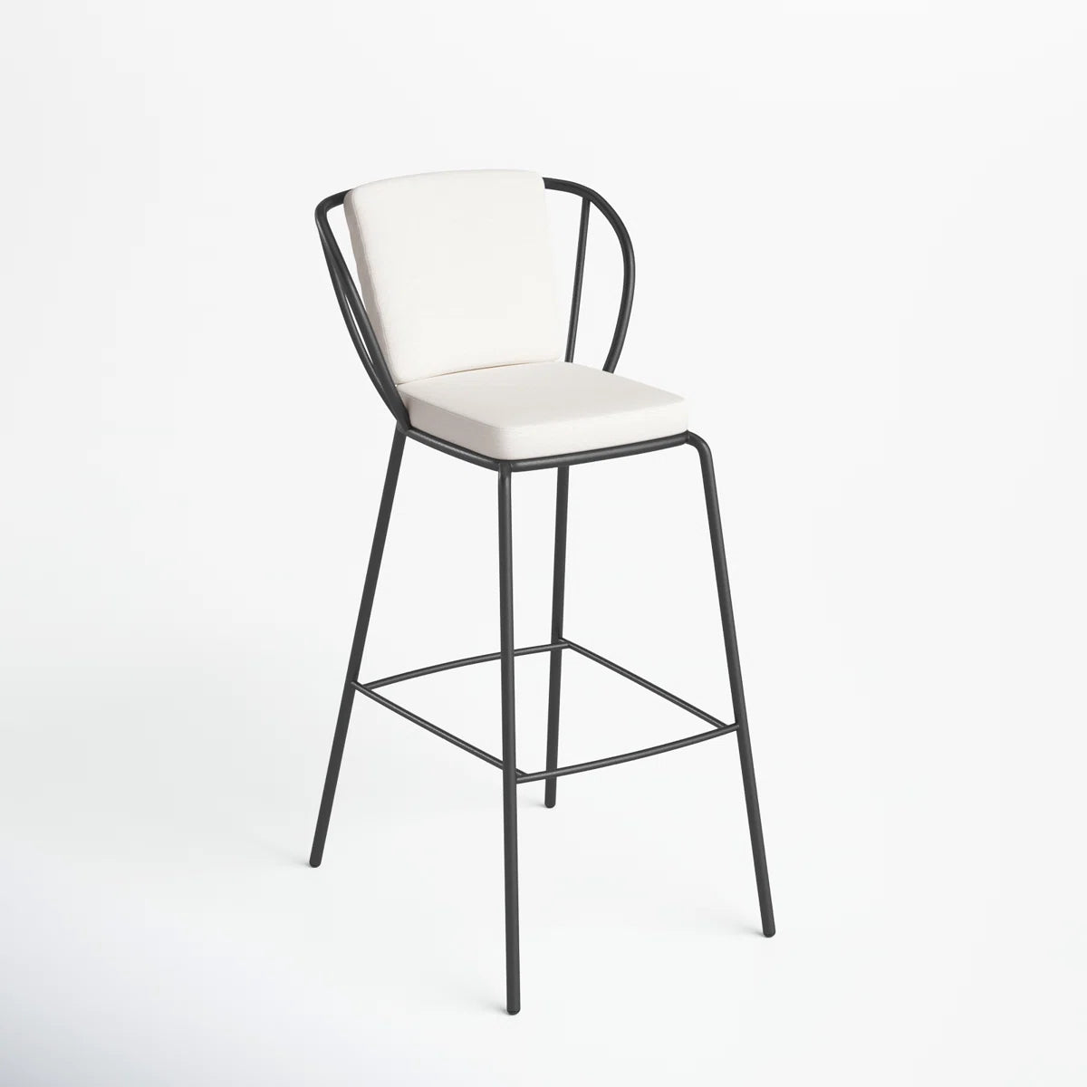 Monk Outdoor Bar Stool with Sunbrella® Cushion