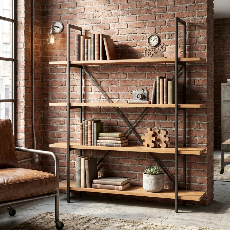 Marielle Wide Etagere Bookcase