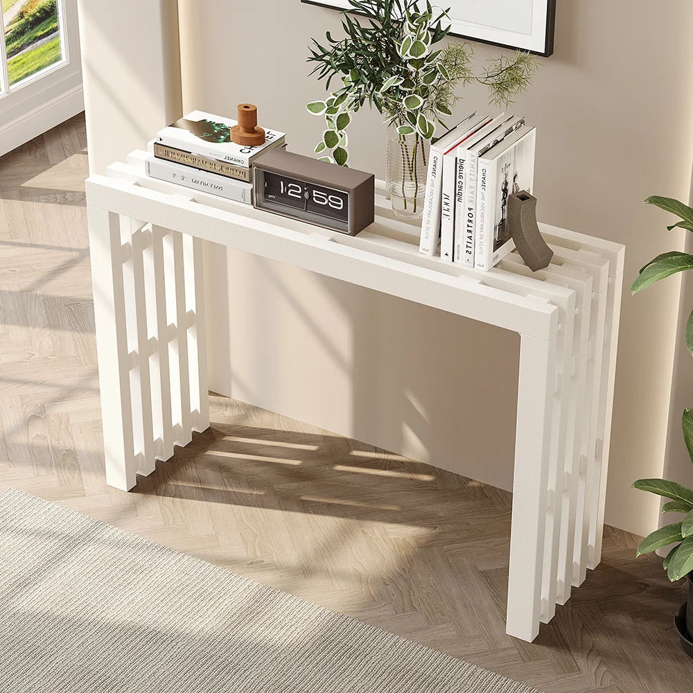 Mek White Console Table