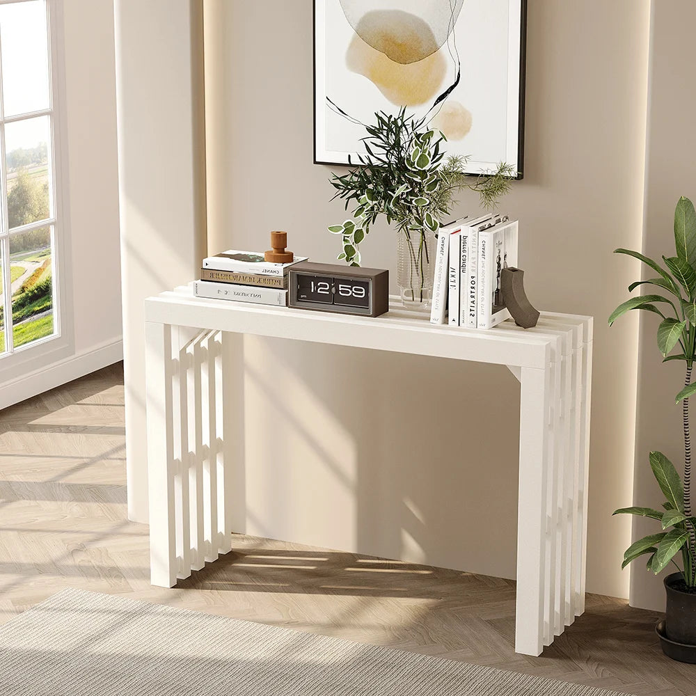 Mek White Console Table