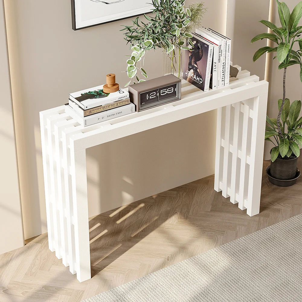 Mek White Console Table