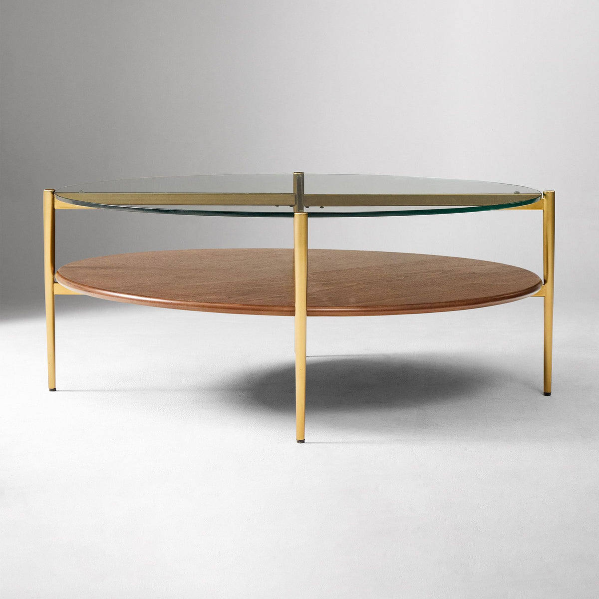 Mid-Century Art Display Round Coffee Table