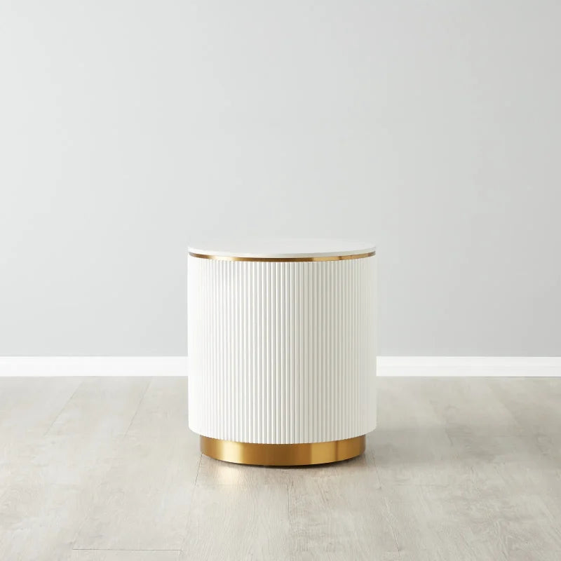 Medonna White Side Table