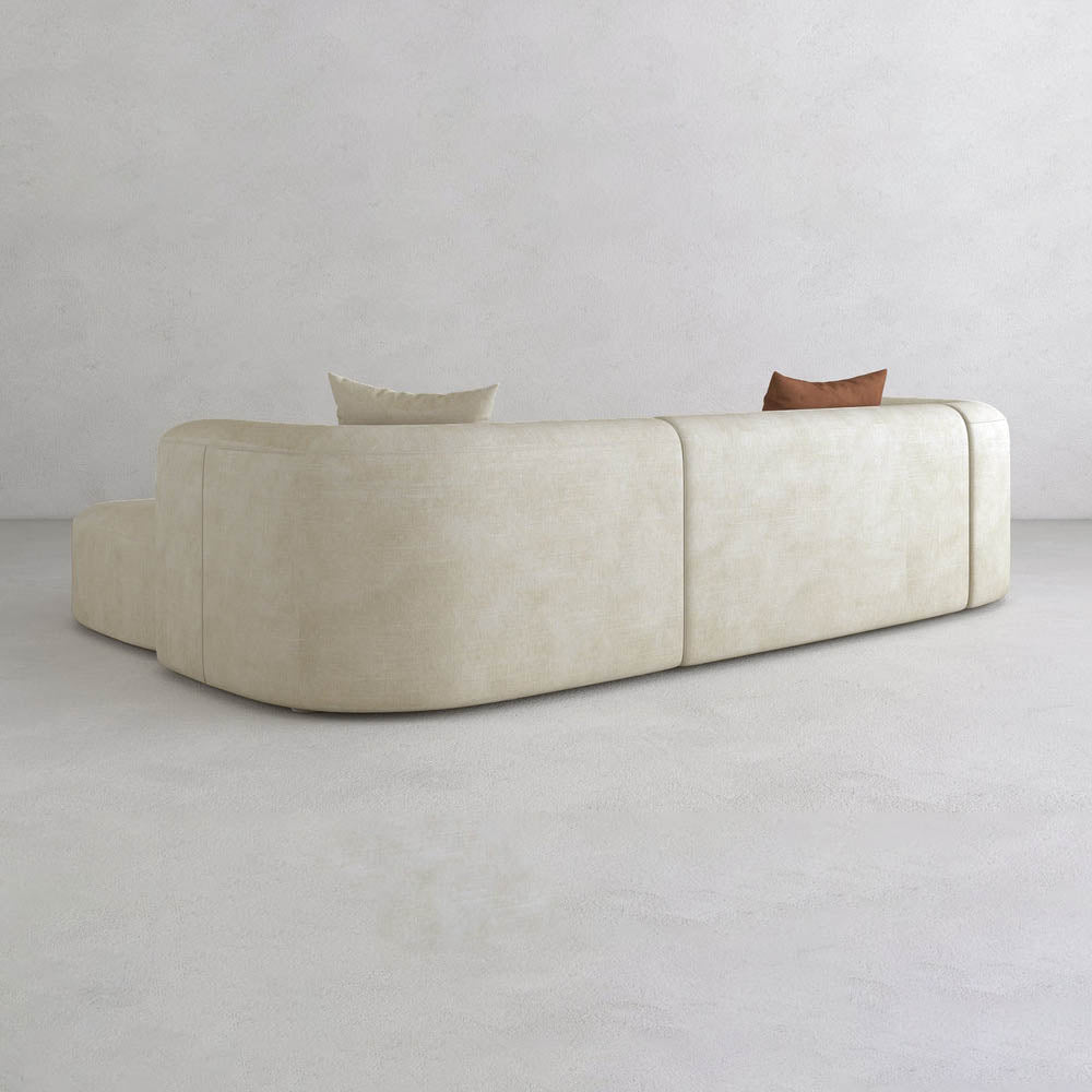 Milano Velvet Chaise Sectional Sofa
