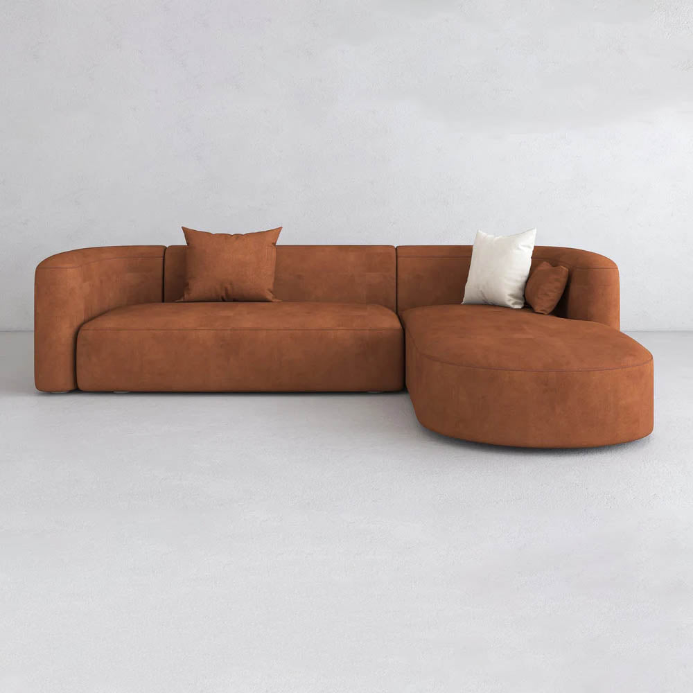 Milano Velvet Chaise Sectional Sofa