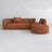 Milano Velvet Chaise Sectional Sofa