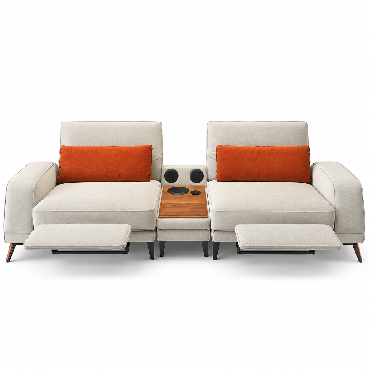 Double Recliner Sofa with Central Console