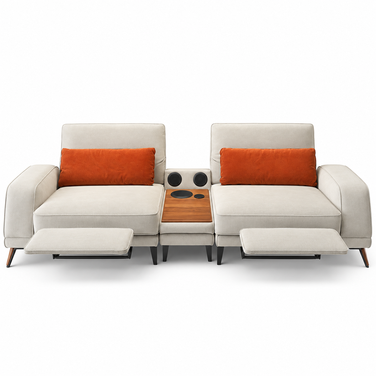 Double Recliner Sofa with Central Console