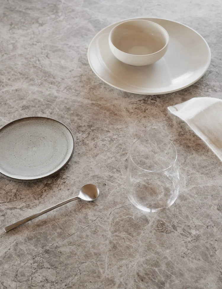 Modern Oak & Limestone  Minimalist Kitchen with Natural Materials