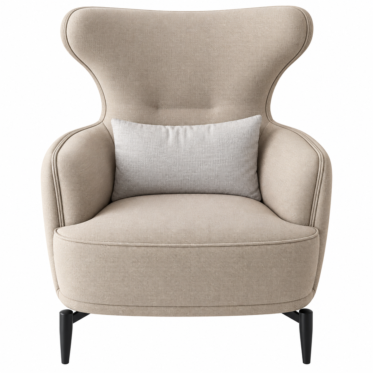 Modern Beige 5-Seater Sofa Set (3+1+1) with Adjustable Backrest Mechanism